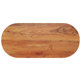 Tablero de mesa ovalado madera maciza de acacia 110x50x2,5 cm