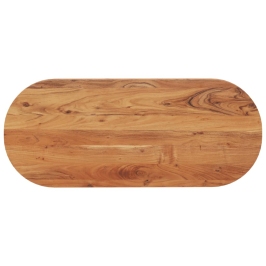 Tablero de mesa ovalado madera maciza de acacia 120x50x2,5 cm