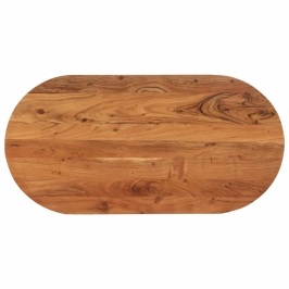 Tablero de mesa ovalado madera maciza de acacia 120x60x2,5 cm