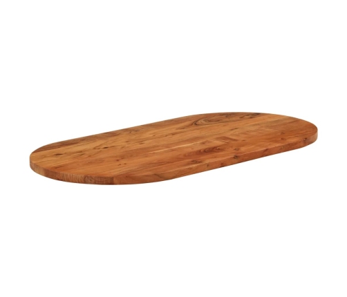 Tablero de mesa ovalado madera maciza de acacia 100x50x3,8 cm