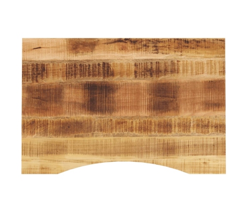 Tablero de escritorio con curva madera mango rugosa 90x50x2,5cm