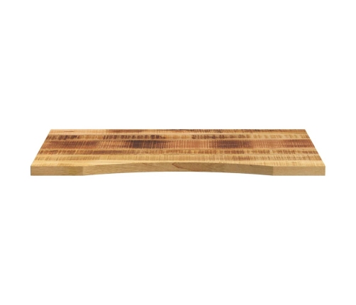 Tablero de escritorio con curva madera mango rugosa 90x50x2,5cm