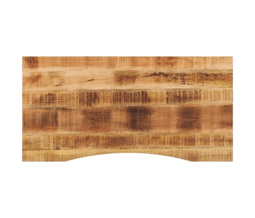 Tablero escritorio con curva madera mango rugosa 110x50x2,5 cm