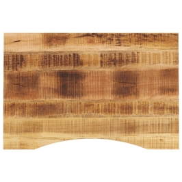 Tablero de escritorio con curva madera mango rugosa 90x60x2,5cm