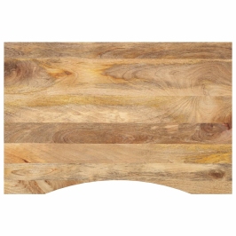 Tablero de escritorio con curva madera mango rugosa 80x50x2,5cm