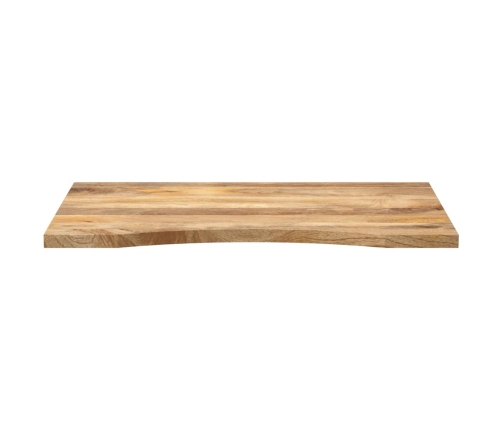 Tablero de escritorio con curva madera mango rugosa 80x50x2,5cm