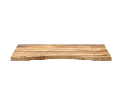 Tablero de escritorio con curva madera mango rugosa 90x60x2,5cm