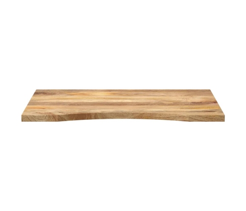 Tablero escritorio con curva madera mango rugosa 100x60x2,5 cm