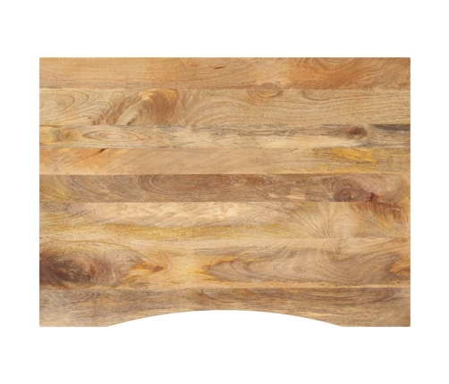 Tablero escritorio con curva madera mango rugosa 100x80x2,5 cm