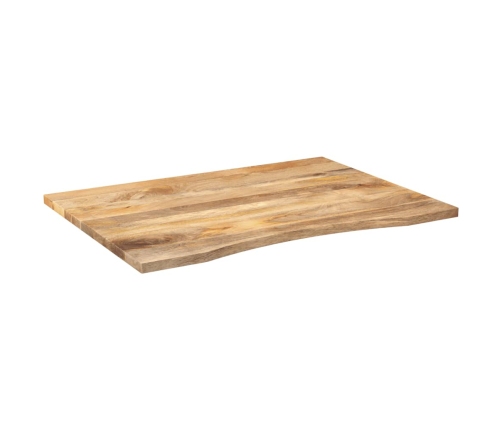 Tablero escritorio con curva madera mango rugosa 100x80x2,5 cm