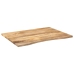 Tablero escritorio con curva madera mango rugosa 100x80x2,5 cm