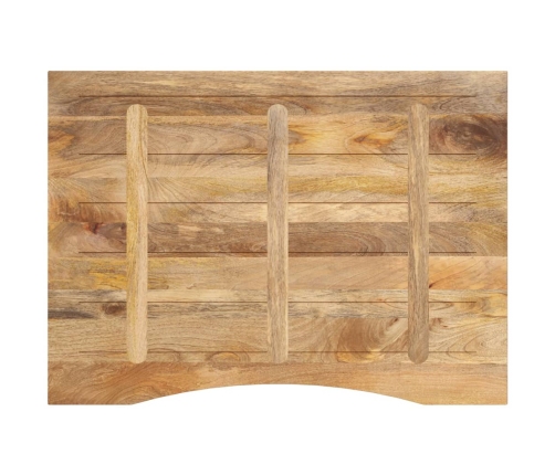 Tablero escritorio con curva madera mango rugosa 100x80x2,5 cm