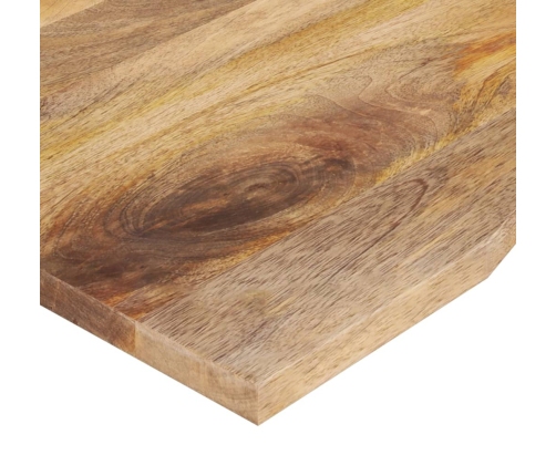 Tablero escritorio con curva madera mango rugosa 100x80x2,5 cm