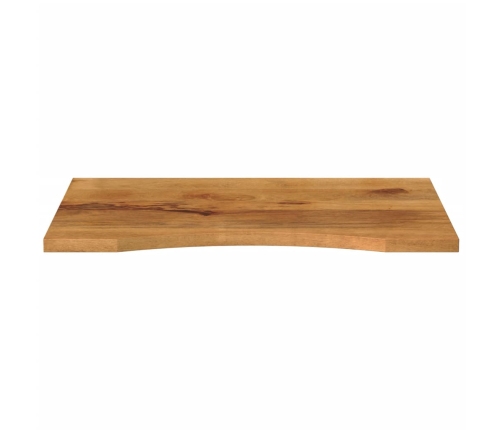 Tablero de escritorio con curva madera mango rugosa 80x50x2,5cm