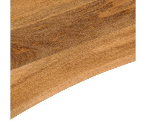 Tablero de escritorio con curva madera mango rugosa 80x50x2,5cm