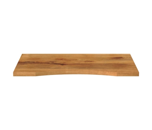 Tablero de escritorio con curva madera mango rugosa 90x60x2,5cm