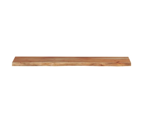 Estante pared rectangular madera acacia borde vivo 90x20x2,5 cm