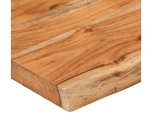 Estante pared rectangular madera acacia borde vivo 90x20x2,5 cm