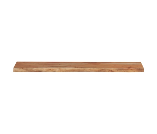 Estante pared rectangular madera acacia borde vivo 110x20x2,5cm