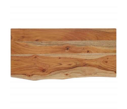 Estante pared rectangular madera acacia borde vivo 60x30x2,5 cm