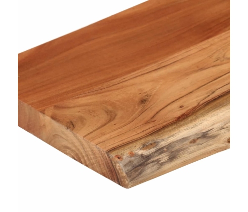 Estante pared rectangular madera acacia borde vivo 70x30x2,5 cm