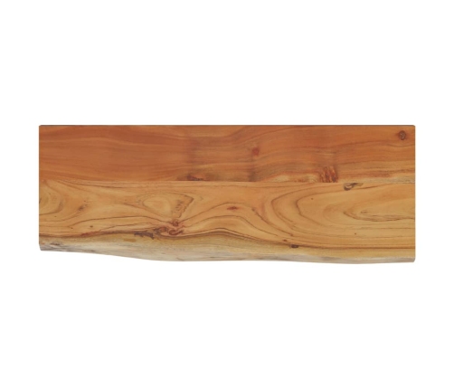 Estante pared rectangular madera acacia borde vivo 80x30x2,5 cm