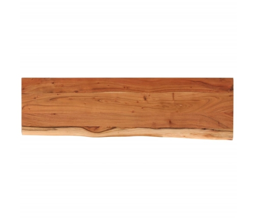 Estante pared rectangular madera acacia borde vivo 90x30x2,5 cm