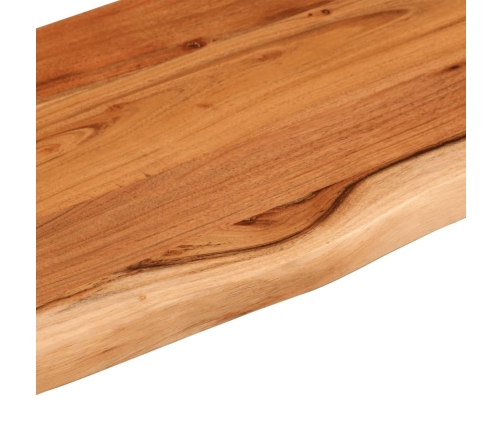 Estante pared rectangular madera acacia borde vivo 90x30x2,5 cm