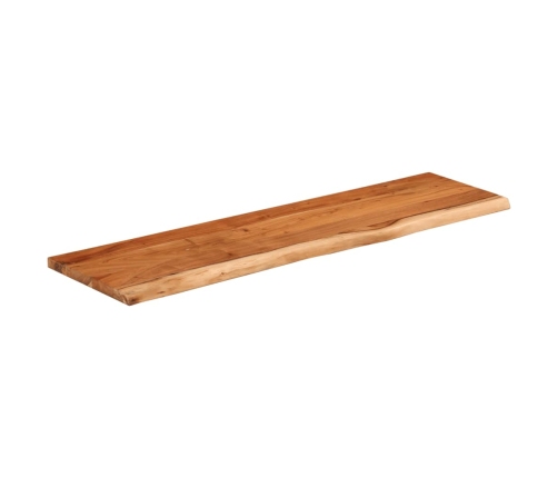 vidaXL Estante pared rectangular madera acacia borde vivo 100x30x2,5cm