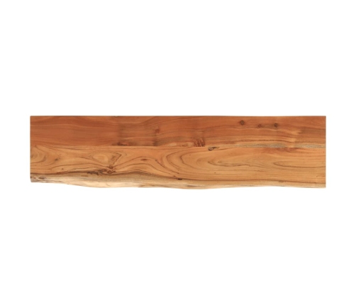 Estante pared rectangular madera acacia borde vivo 120x30x2,5cm