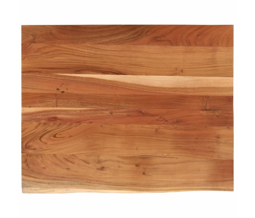 Tablero rectangular madera de acacia borde vivo 100x80x2,5 cm