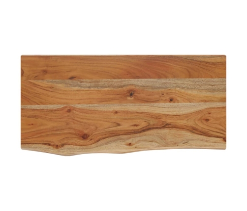 Estante pared rectangular madera acacia borde vivo 60x30x3,8 cm