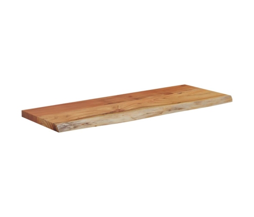 Estante pared rectangular madera acacia borde vivo 80x30x3,8 cm