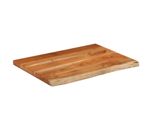 Encimera de baño rectangular madera maciza acacia 70x60x3,8 cm