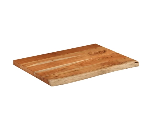 Encimera de baño rectangular madera maciza acacia 80x60x3,8 cm