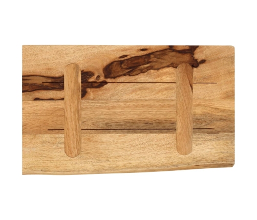 Tablero de mesa borde natural madera maciza mango 40x20x2,5 cm