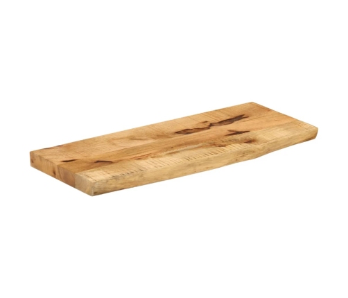 Tablero de mesa borde natural madera maciza mango 90x20x2,5 cm