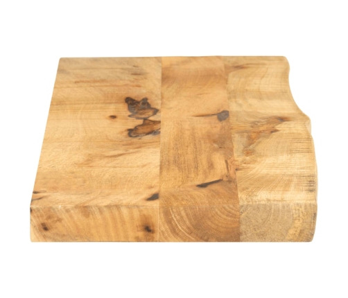 Tablero de mesa borde natural madera maciza mango 100x20x2,5 cm