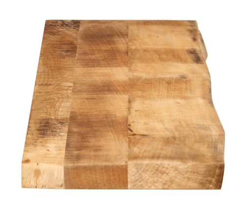 Tablero de mesa borde natural madera maciza mango 160x20x2,5 cm