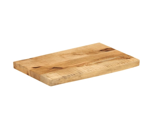 Tablero de mesa borde natural madera maciza mango 40x30x2,5 cm