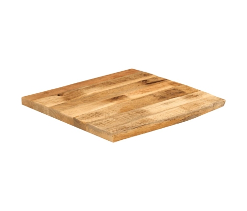 Tablero de mesa borde natural madera maciza mango 40x40x2,5 cm