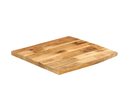 Tablero de mesa borde natural madera maciza mango 60x60x2,5 cm