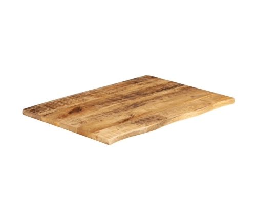 Tablero de mesa borde natural madera maciza mango 70x60x2,5 cm