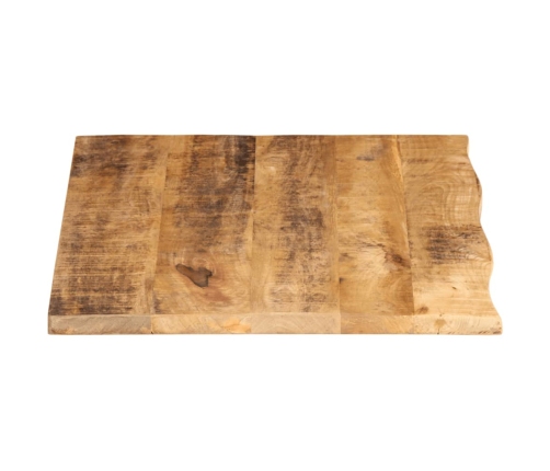 Tablero de mesa borde natural madera maciza mango 90x60x2,5 cm