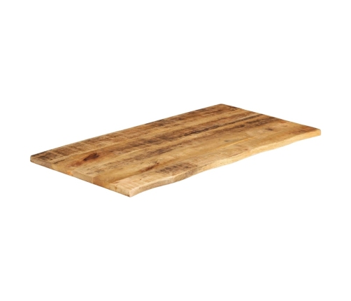 Tablero de mesa borde natural madera maciza mango 100x60x2,5 cm