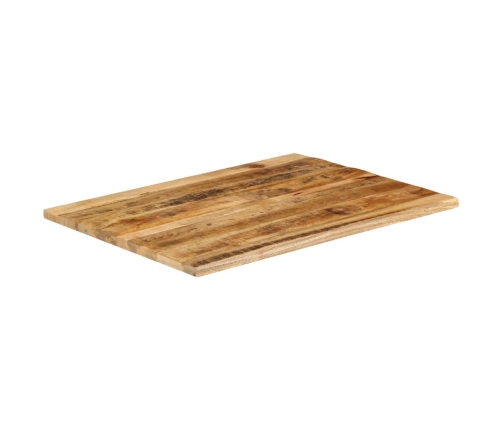 Tablero de mesa borde natural madera maciza mango 90x80x2,5 cm