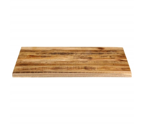 Tablero de mesa borde natural madera maciza mango 90x80x2,5 cm