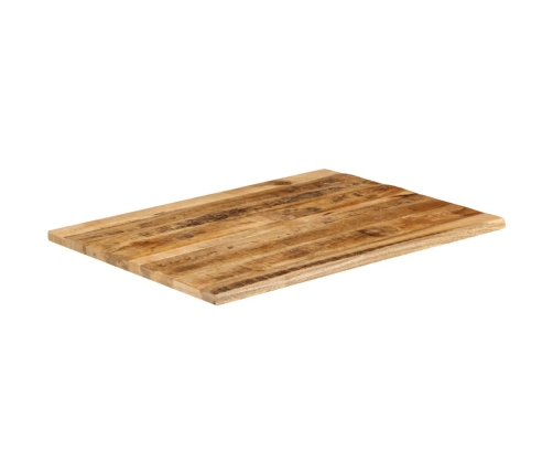 Tablero de mesa borde natural madera maciza mango 110x80x2,5 cm