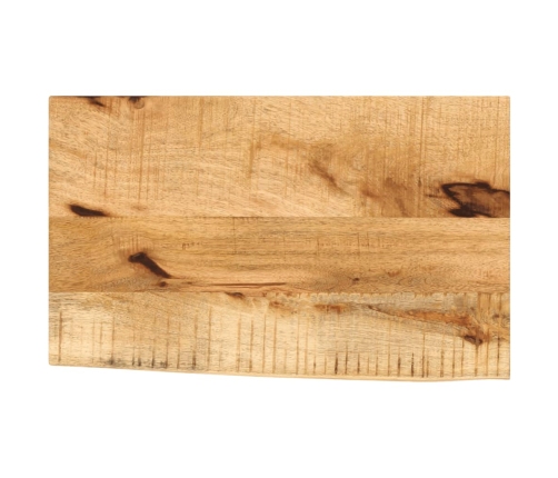 Tablero de mesa borde natural madera maciza mango 40x30x3,8 cm