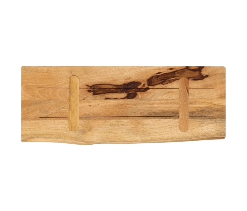 Tablero de mesa borde natural madera maciza mango 80x30x3,8 cm